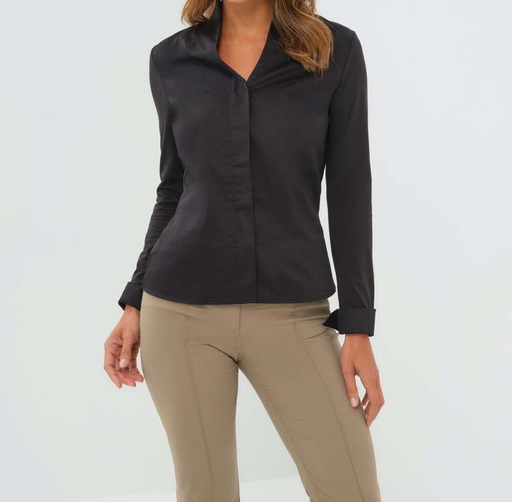 Anatomie Matilda Long Sleeve Black Blouse